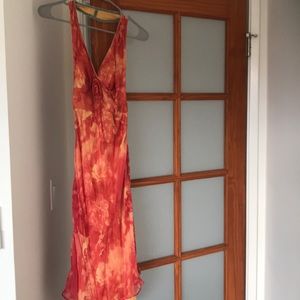 A floral halter dress